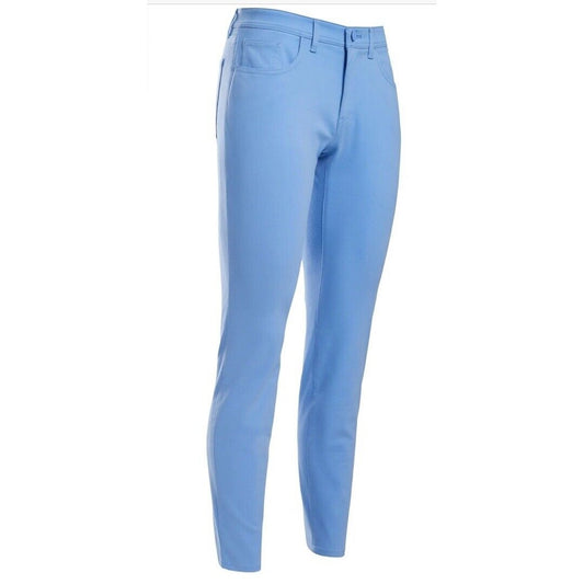 $165 GFORE Women’s Golf Essential 5-Pocket Golf Straight Leg Pants-Blue-Size 10