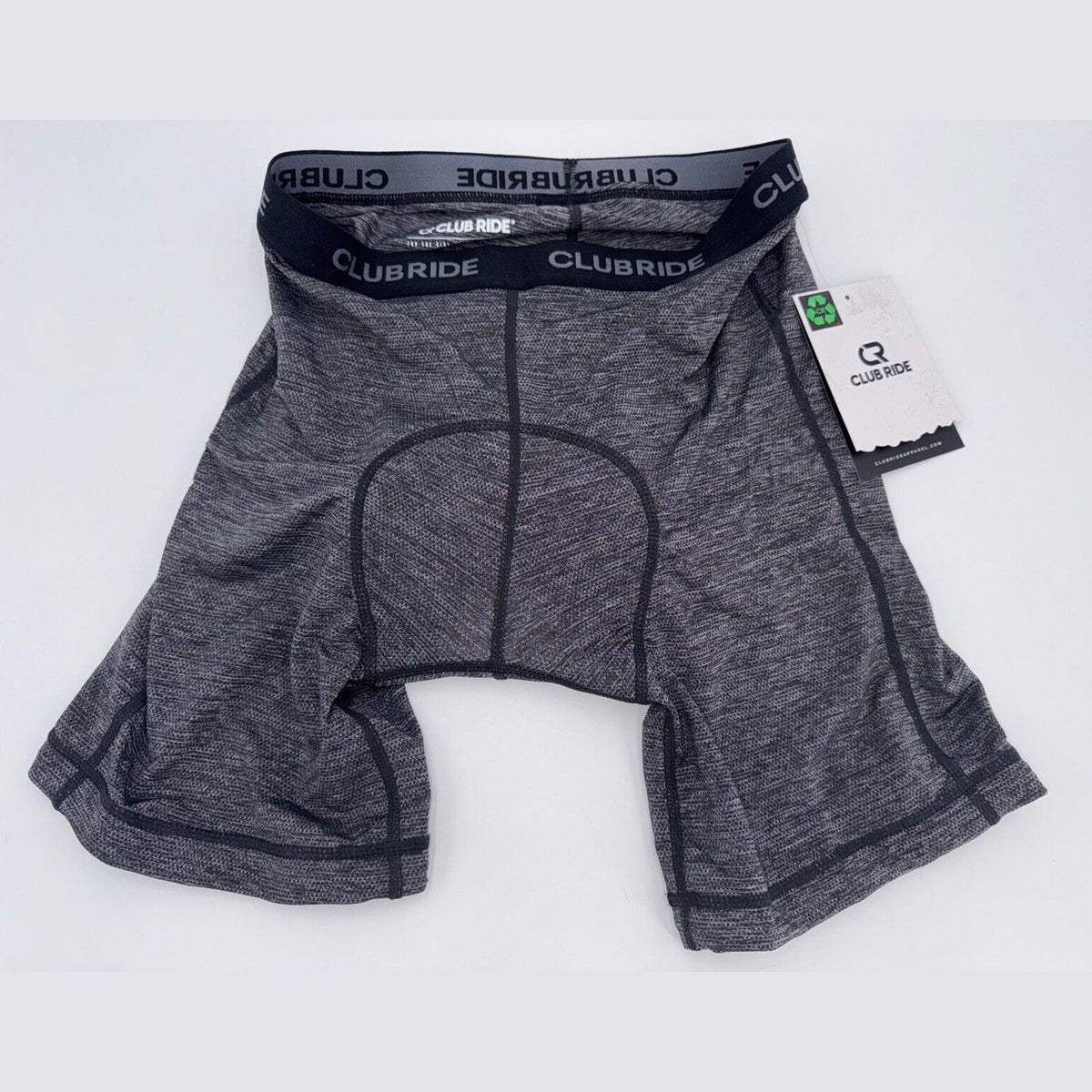 $60 Club Ride Apparel Men’s Woodchuck Bike Shorts - Black/Grey- Medium - New Tag