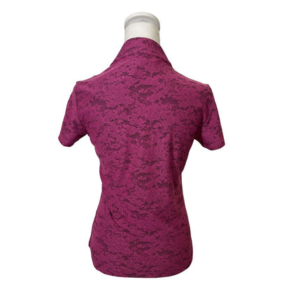adidas Women's Size XS Lucid Fuchsia Short Sleeve Jacquard Golf Polo Shirt $70
