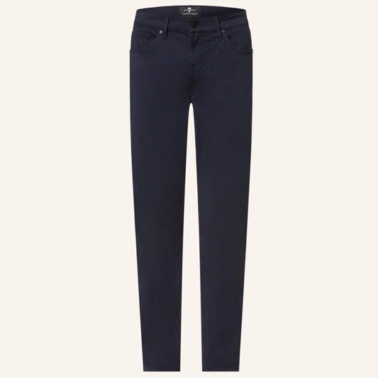 $198 - 7 For All Mankind Slimmy Tapered Slim Fit Tech Pants-Navy Blue-30W 31L