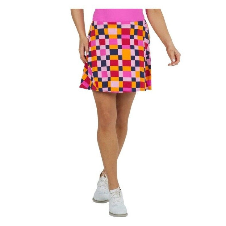 $79 IBKUL Women's Active Golf Tennis Skort - Annalise Pink/Orange-XSmall-New
