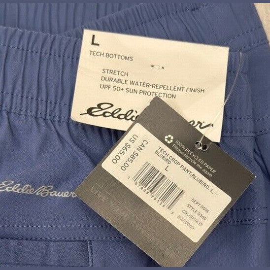 Eddie Bauer Women’s -Tech Crop Pants- Bluebird- Large