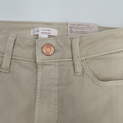 $40 LC Lauren Conrad High-Rise Skinny Ankle Stretch Pants Jean-Cream-Size 6(28W)