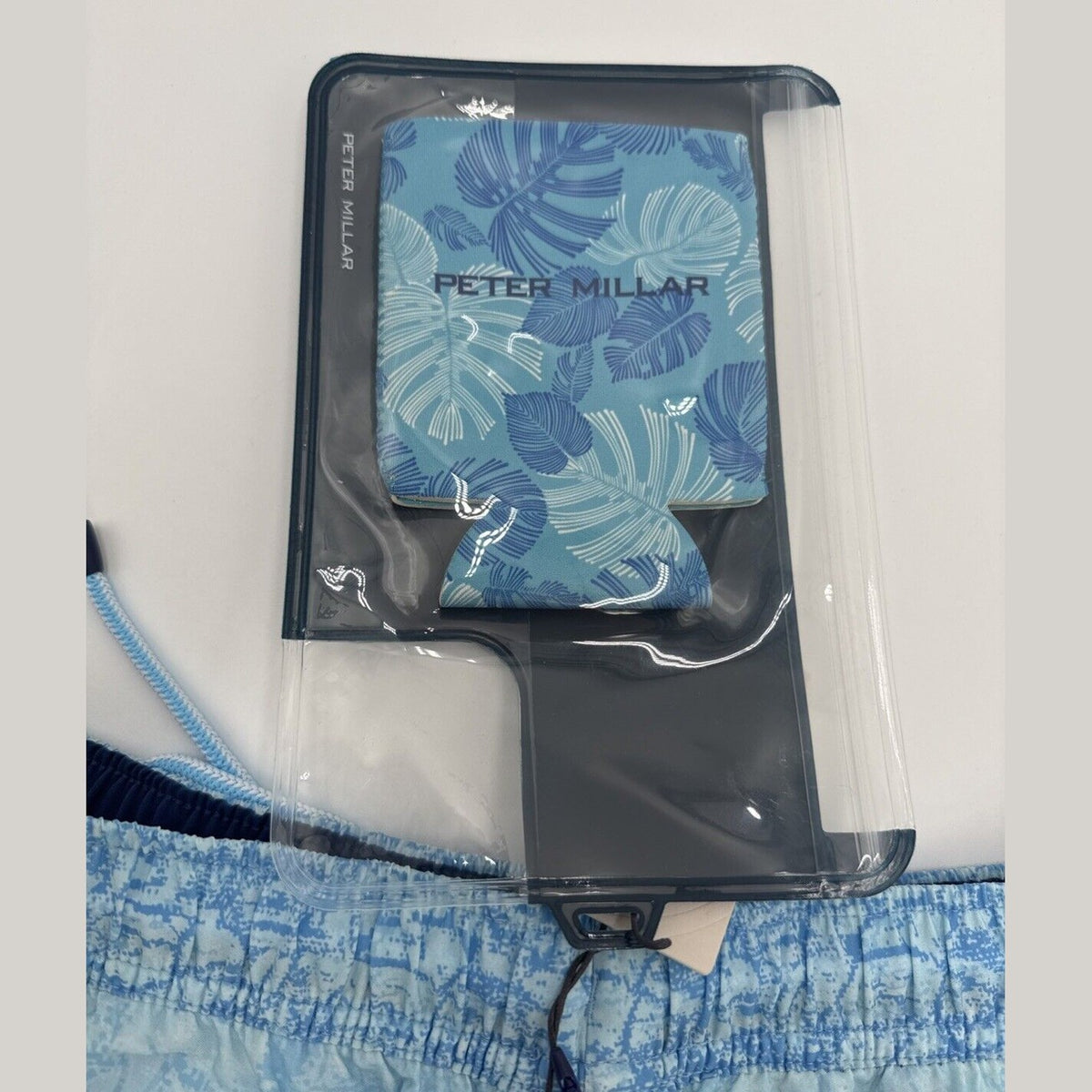 $100 Peter Millar Men’s Tropical Stingray Swim Trunks - Blue- Large- NWT