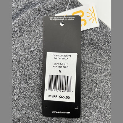 $65 Adidas Men's Golf Polo Ultimate UPF 50 Size XL Grey Heather ADVS20R773-Small