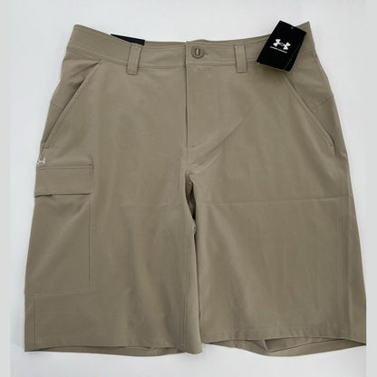 $65 Under Armour Men's UA 10” Mantra Soft Cargo Shorts- City Khaki Size: 30”-NWT