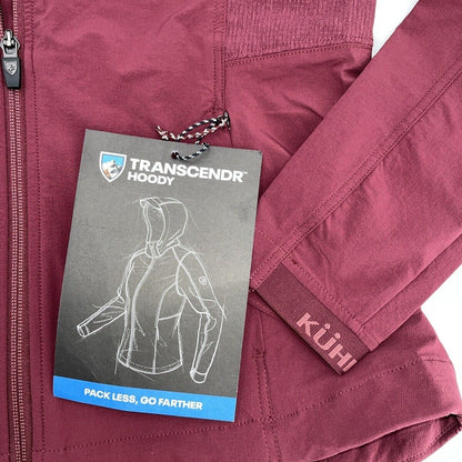 $149 Kuhl Women’s Transcendr Hoody Full Zip Jacket - Barberry Maroon-XSmall-New