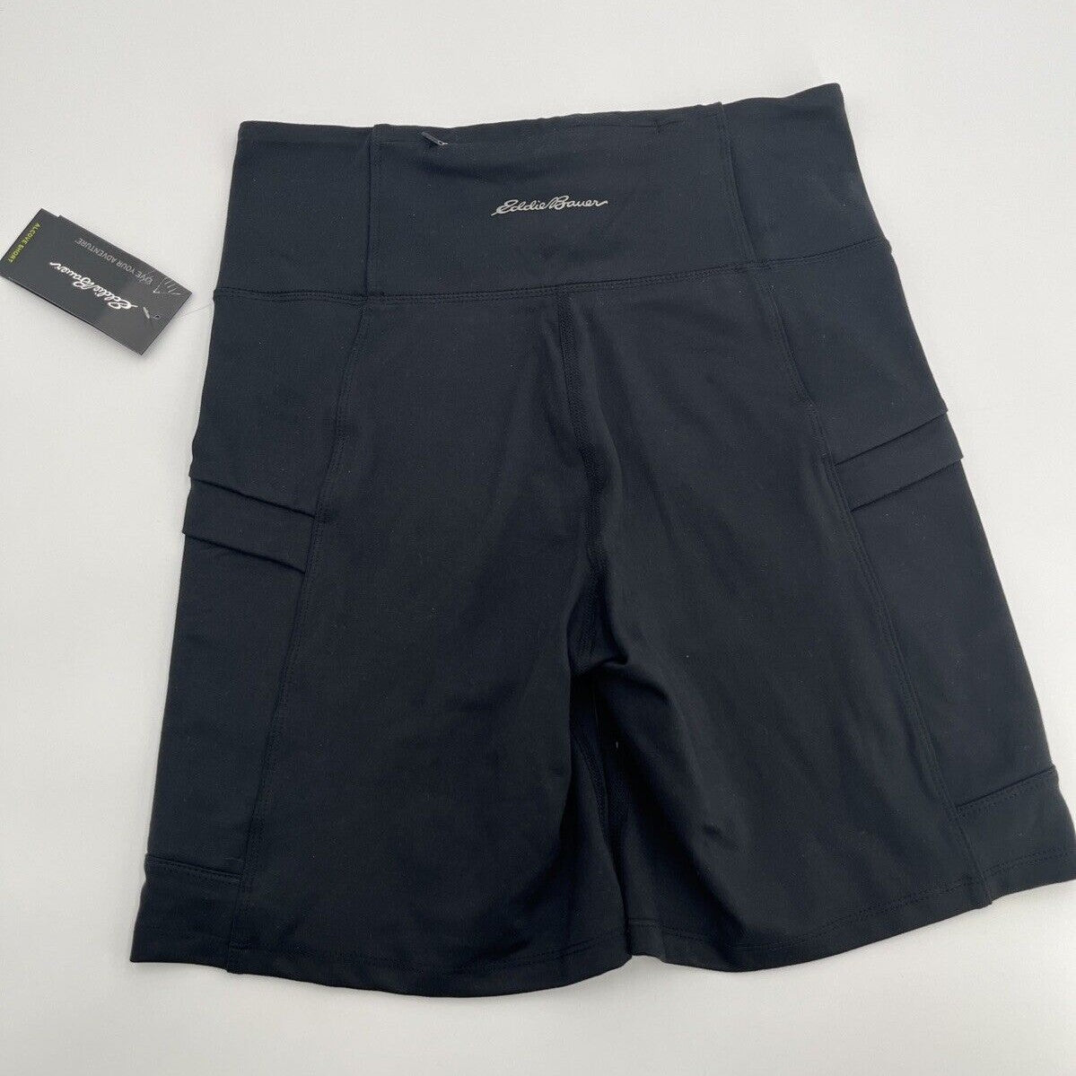 $45 Eddie Bauer Women’s Alcove Compression Shorts- Black-Medium-New Tag