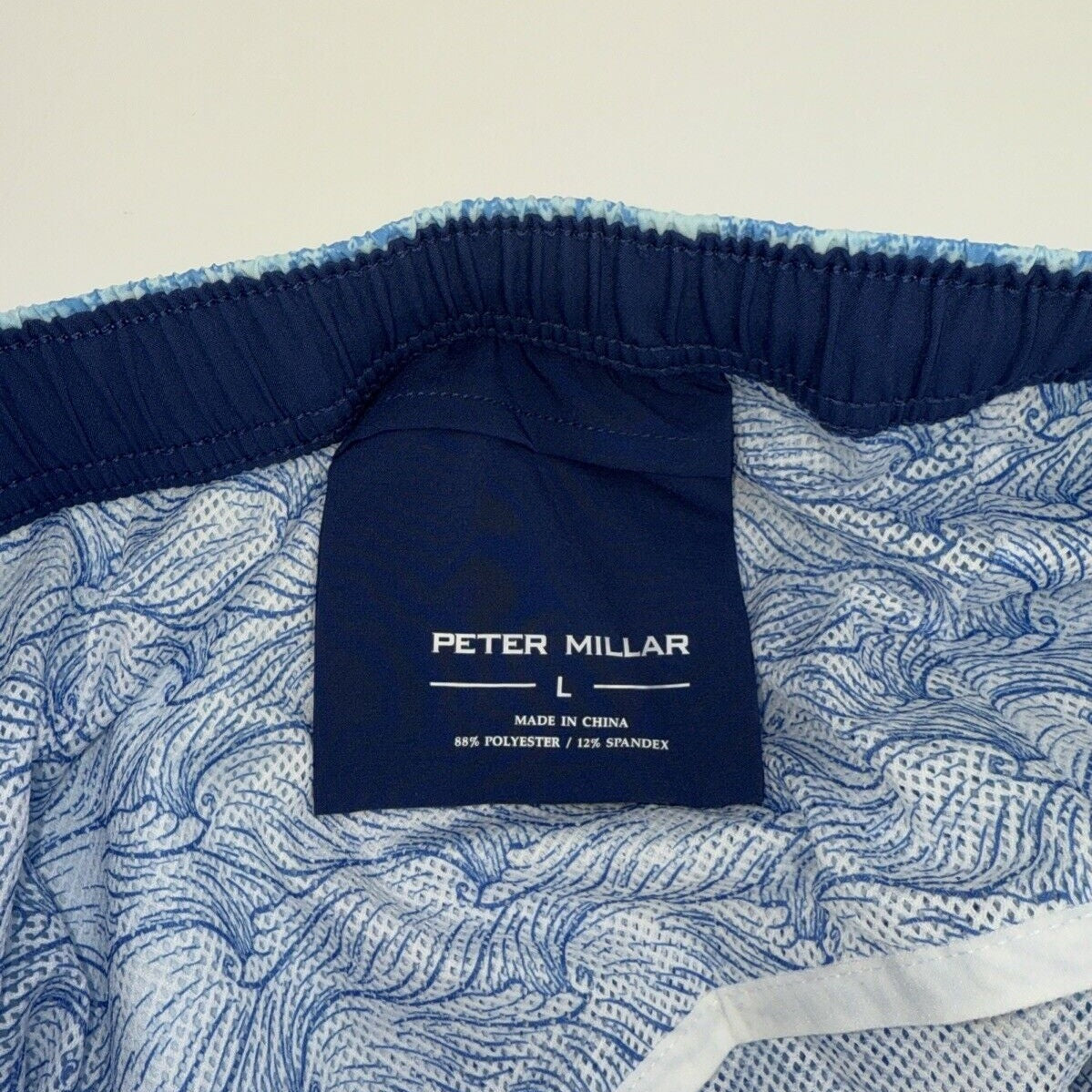 $100 Peter Millar Men’s Tropical Stingray Swim Trunks - Blue- Large- NWT