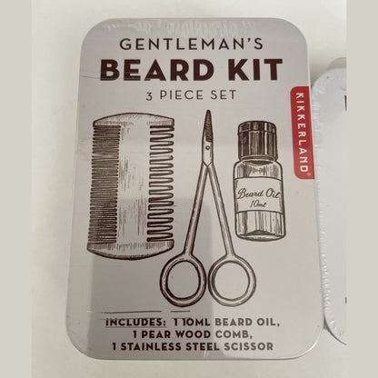 Lot Of 2 Kikkerland (1) Gentlemens Beard Kit (1) Nail Kit - Great Christmas Gift