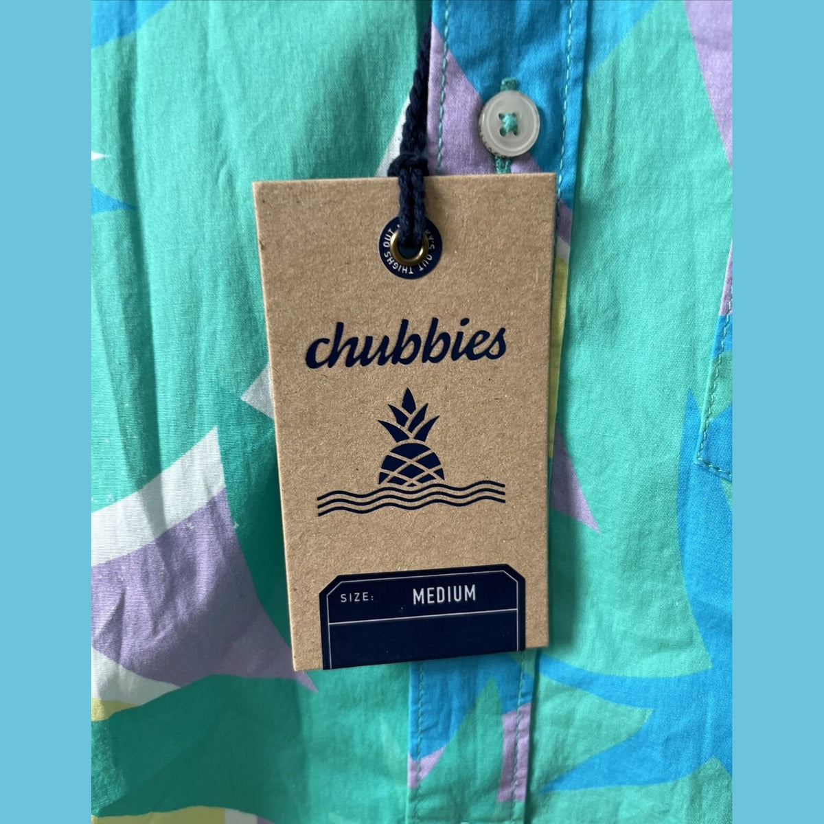 Chubbies Men’s Shirt The Surfside Friday Shirt-Multi -Medium- New Tag $65