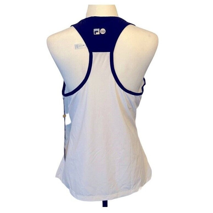 $70 Fila Women's 110 Year Racerback Tank- White- Small  NWT