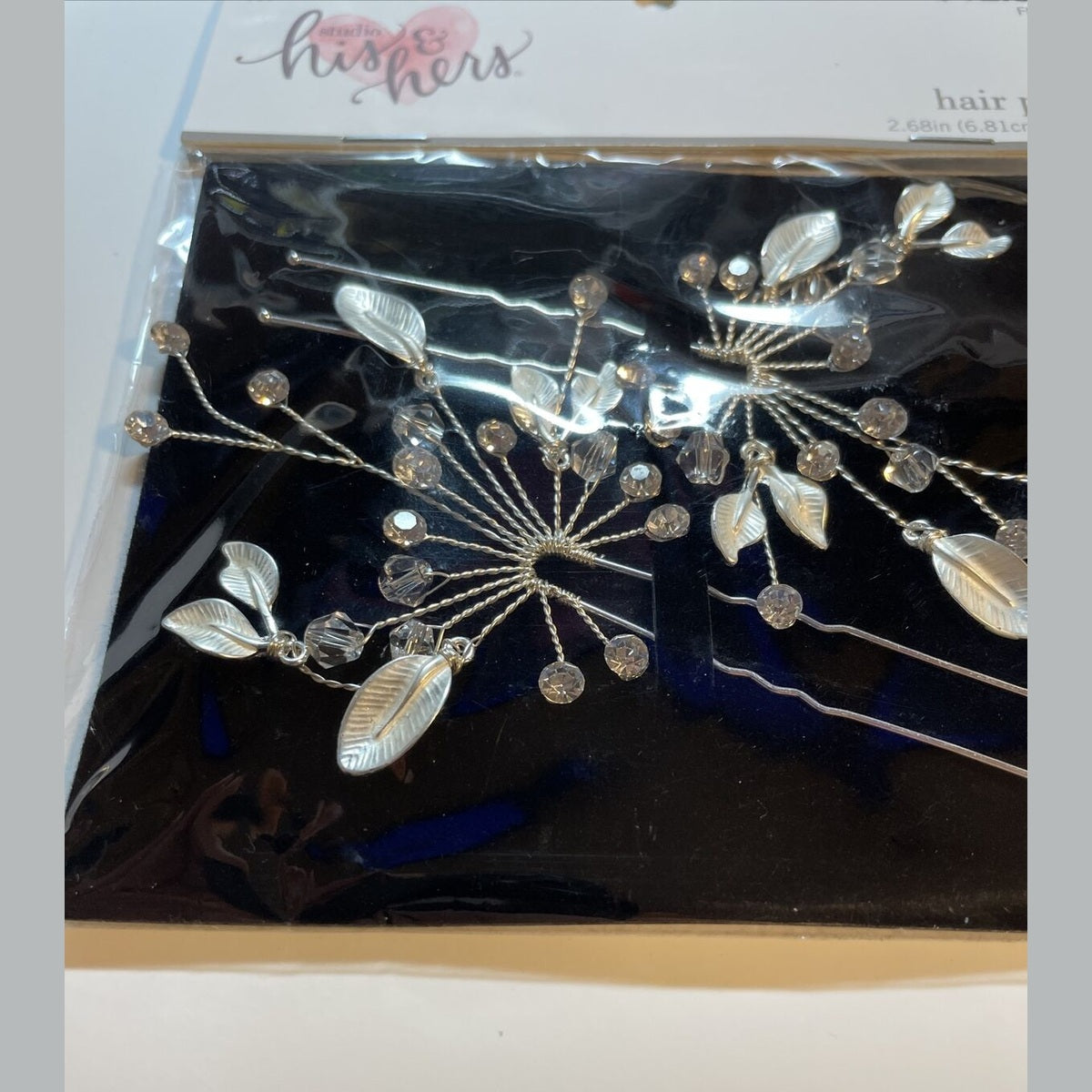 Combo Lot 3 PCs Studio His & Hers WEDDING Set: Hair Pins - Headband - Bracelet