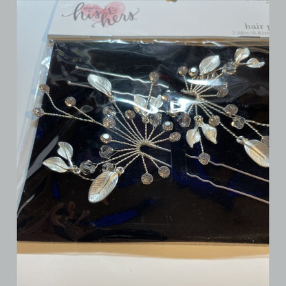 Combo Lot 3 PCs Studio His & Hers WEDDING Set: Hair Pins - Headband - Bracelet