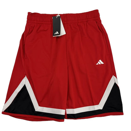 $40 Adidas Men’s Pro Block Aeroready Basketball Shorts-Red/Black-Medium-New Tag
