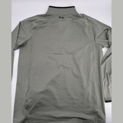 $75 Under Armour Men’s T2 Half Moons Print 1/4 Zip Golf Top - Green- Medium -New