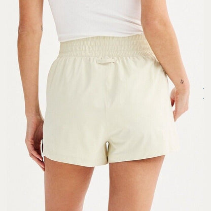 FLX Women’s Compass High Rise Shorts-Lanie Beige- Medium - New Tag $40