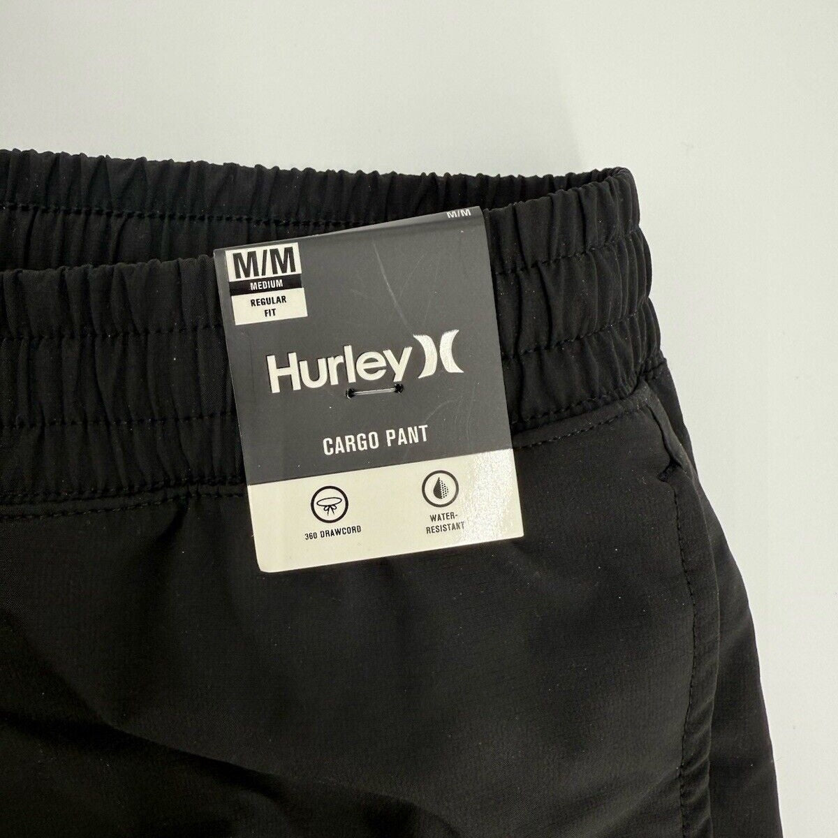 Hurley Men's Tech Cargo Jogger Pants - Black - Medium- New With Tags