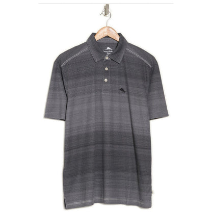 Tommy Bahama Men's Deauville Polo Shirt-Gray-Medium- New- Originally $99.50