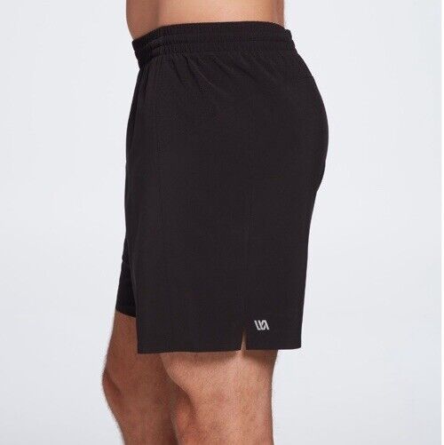 VRST Men's 7” Accelerate Lined Shorts - Pure Black- Large  - NWT Retail $50