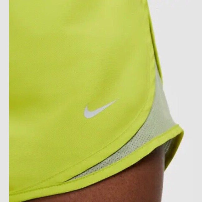 Nike Women’s Dri Fit Tempo Running Shorts- Cactus Green-Gray - Large