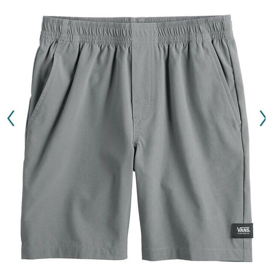 Vans Boy's Vanphibian Elastic Relaxed Shorts- Asphalt Gray- XLarge 30W-New $44