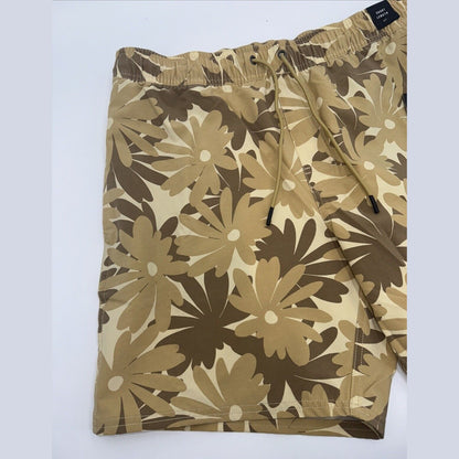 $66 RVCA Men’s Va Pigment 17" Print Shorts- Khaki Beige- Large -New
