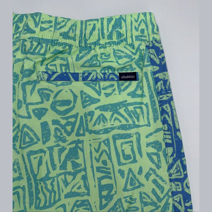 $70 Chubbies The Shakedowns 5.5" Inseam Swim Trunks-Green Blue -Medium-New Tag