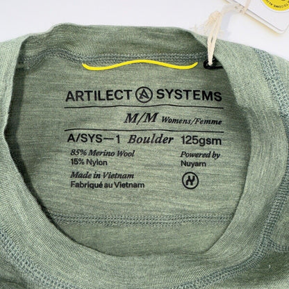 $110 ARTILECT System Women’s Merino Baselayer W-Boulder 125 Tee - Sea-Medium-New