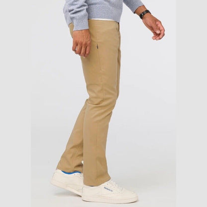$139 DU/ER Men’s NuStretch Slim Fit 5 Pocket Chino Pants- Khaki - 33W 32L - New