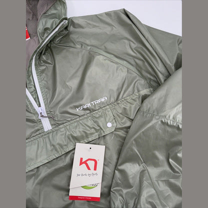 $120 Kari Traa Women’s Pauline Jacket Rain/Run Training-Slate Green- Medium- New