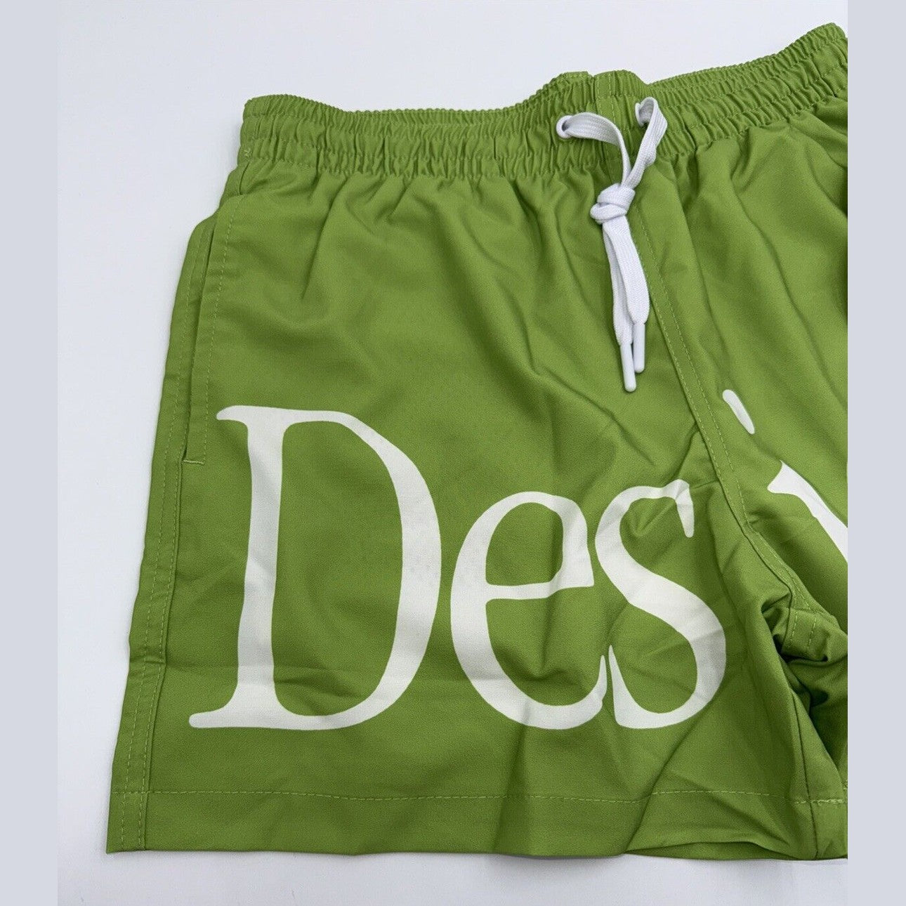 $65 Duvin Design Men's Design Swim Trunk Shorts - Lime Green - Size: Small-NEW