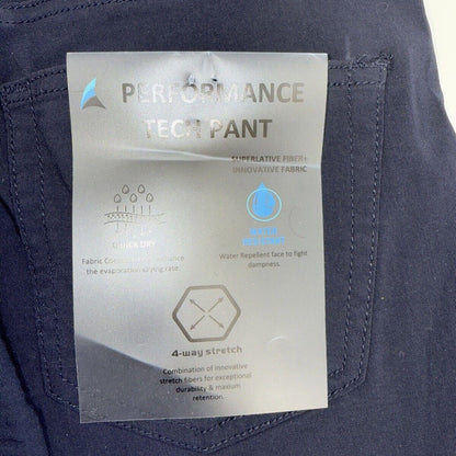 $108 Tailor Vintage Men's Canaan Performance Tech Pants Slim Fit- Navy -30W 32L