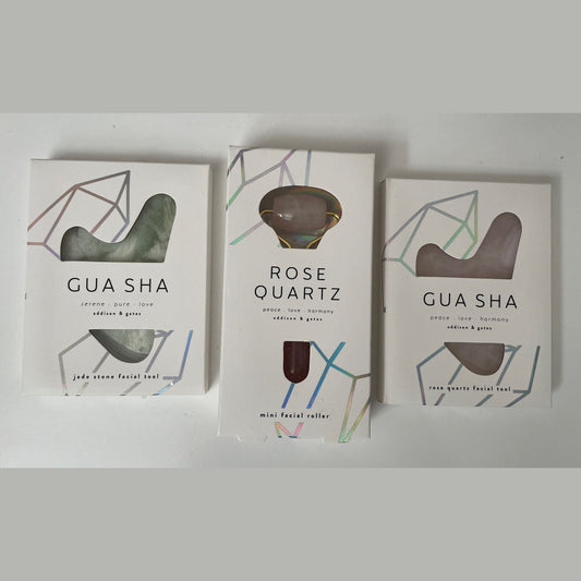 (3) Addison & Gates 3 Rose Jade Quartz Facial Roller sinus and eye $43 Value