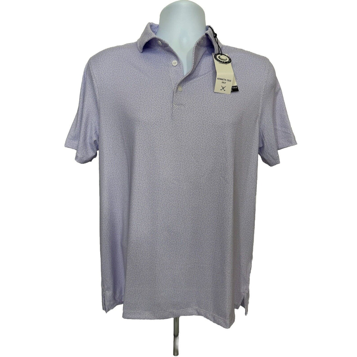 $59 Kenneth Cole Men’s Pique Cooling Performance Polo Shirt UPF 50-Orchid-Small