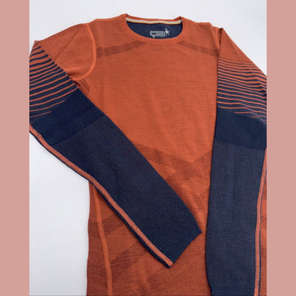 $130 Smartwool Women’s Intraknit Merino Base Layer Crew-Pecan Tan-Medium-New Tag
