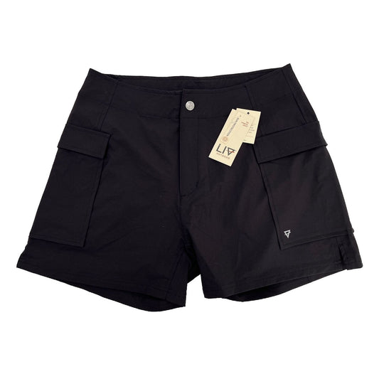 $50 LIV Outdoor Women's Roxy Cargo Woven Active Shorts- Black- Medium-New Tags