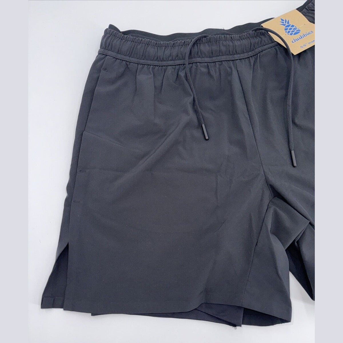 $80 Chubbies Men’s The Secret Agents 5.5” Ultimate Training Shorts-Black- Medium