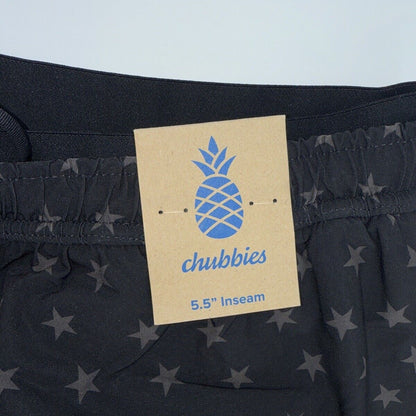 $80 Chubbies Men’s The Danger Zone 5.5” Ultimate Training Shorts-Black-Medium