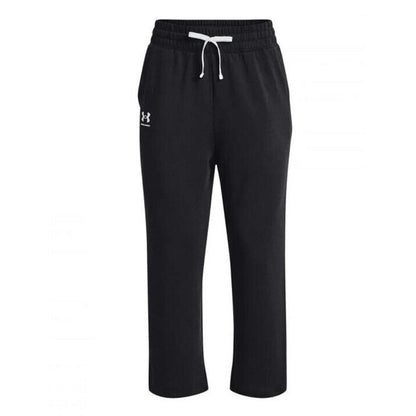 Under Armour Women’s Rival Terry Flared Crop Pants- 1377000 - Black- Medium-New