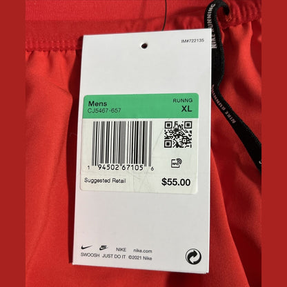 $55 Nike Men’s Flex Stride 5" Lined Running Shorts CJ5467-657- Red - XLarge -New