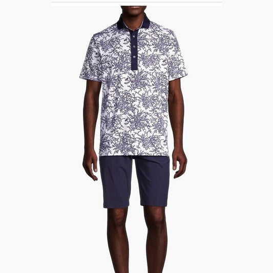 $118 Greyson Men’s Dragonfly Garden Polo Golf Shirt - Arctic - XLarge - New Tags