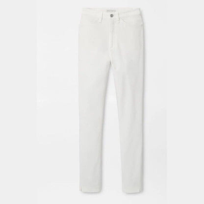 $150 Peter Millar Women's Karlie Stretch Sateen High Rise Pant-White-Size 10-NEW