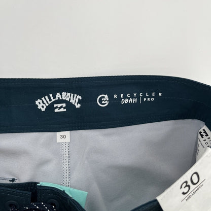 $60 Billabong D Bah Placement 19" Board Shorts - #43860-Multi Teal-Size: 30W-New