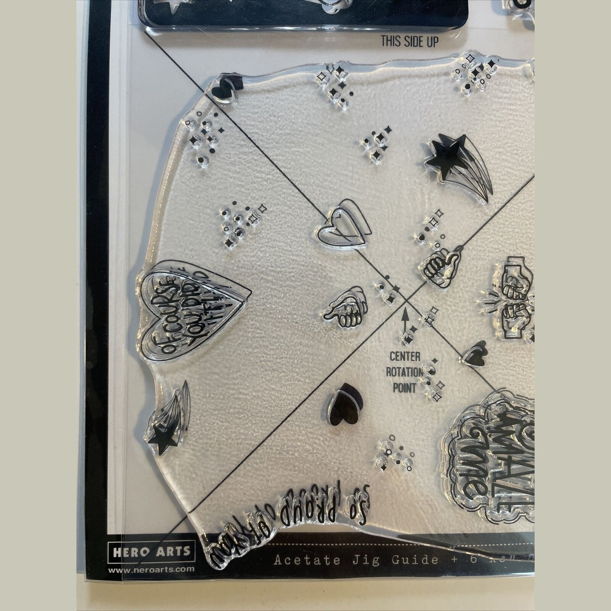 Hero Arts PR100 Poly Clear Stamps 6" x 8" set - Best Price-  Props Turnabout