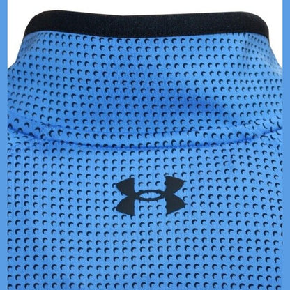 $75 Under Armour Men’s T2 Half Moons Print 1/4 Zip Golf Top - Blue- Medium -New