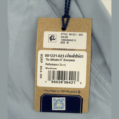 $65 Chubbies Men’s Everywear Tech Fabric 6” Shorts (2025 Version) Blue- Medium