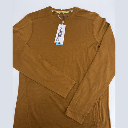$90 SmartWool Men’s All Season Merino Base Layer Long Slv Shirt-Fox Brown-Small