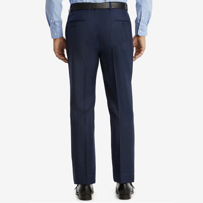 Tommy Hilfiger Men's 32W 32L Modern Fit THflex Wool Plaid Pants-Blue -Tyler-$190