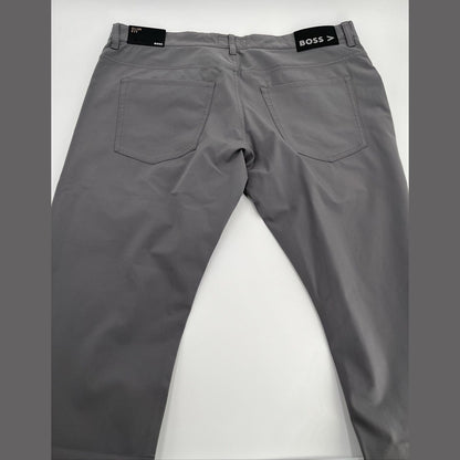 $178 Hugo Boss Delaware Slim Fit 5 Pocket Pants- Dark Grey-Size: 38W 32L-New Tag